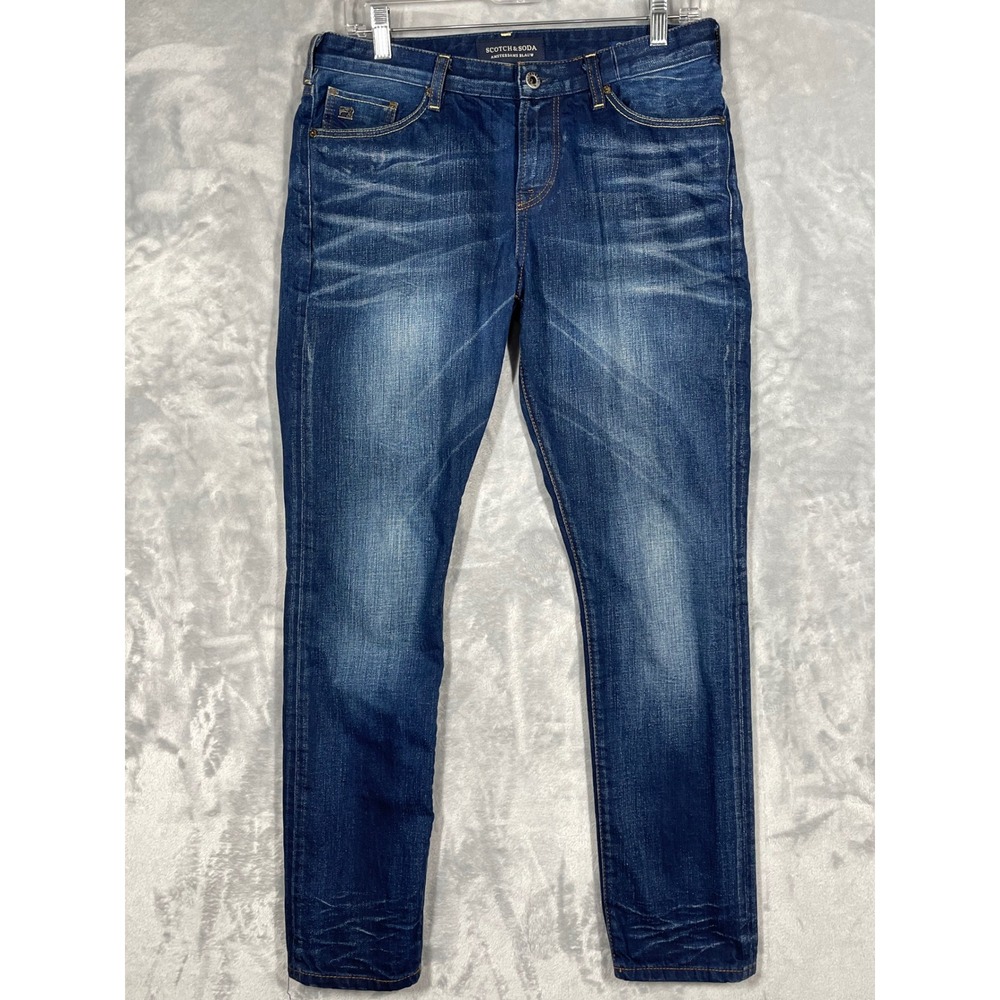 Scotch & Soda Amsterdams Blauw Catch 22 Slim Dark Wash Jeans Blue W31 L32